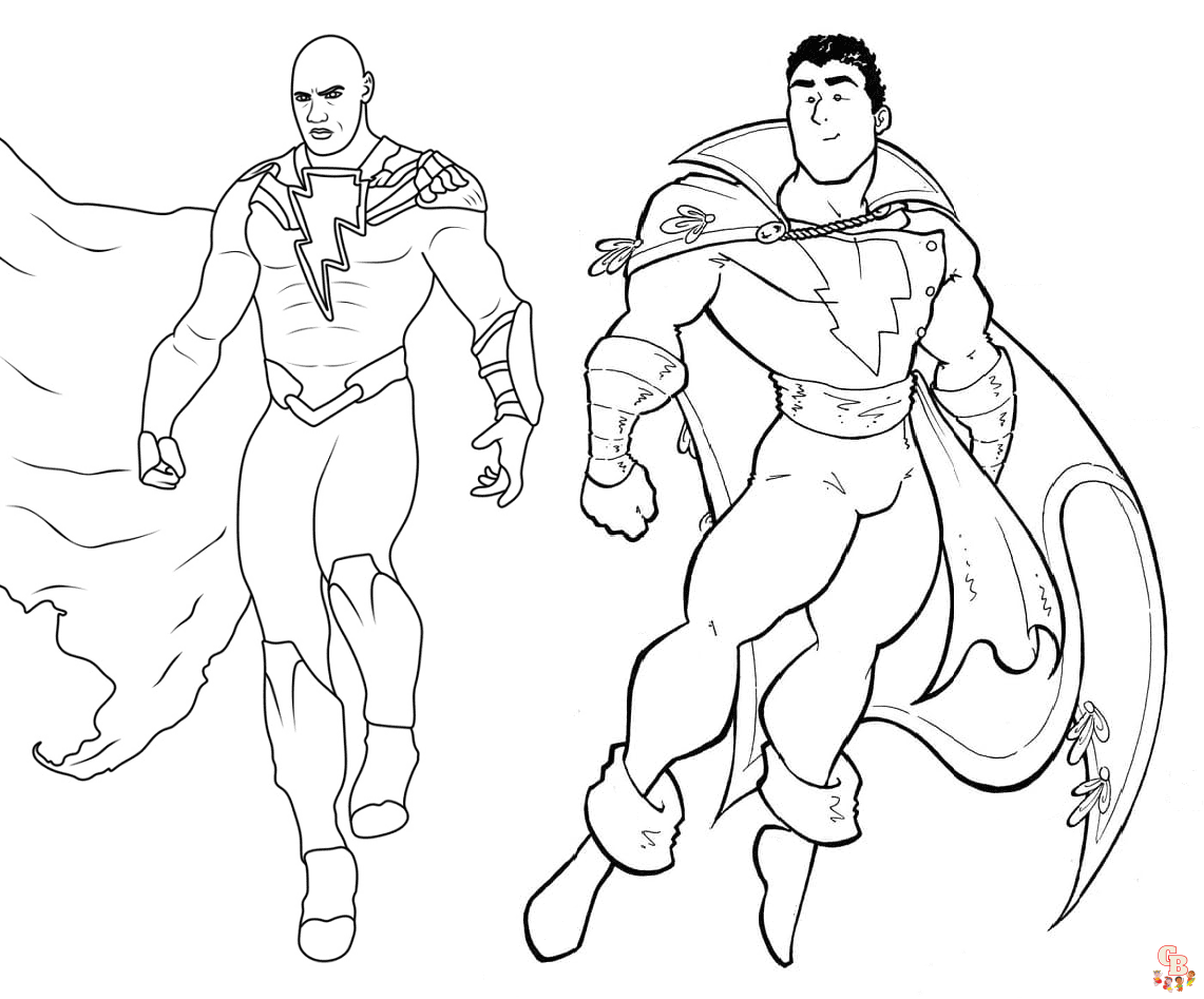 shazam coloring pages 1