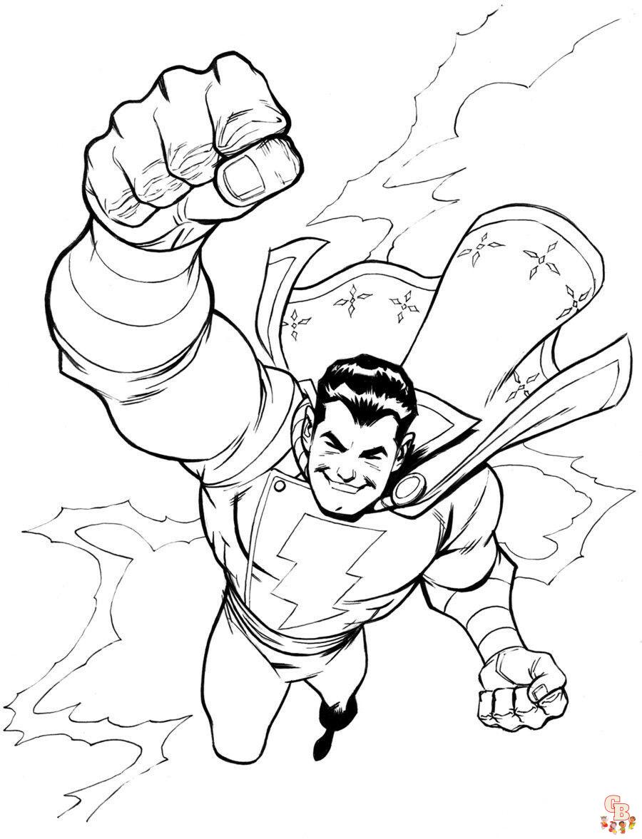 shazam coloring pages 2