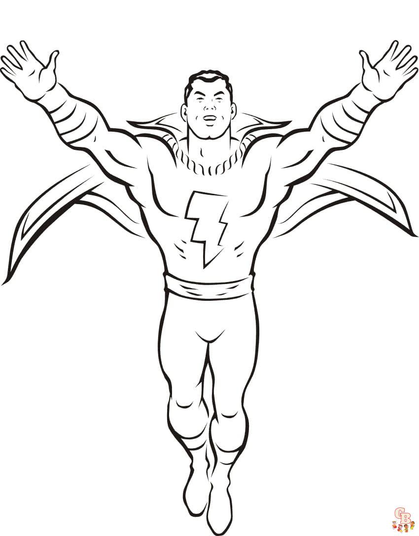 shazam coloring pages 3