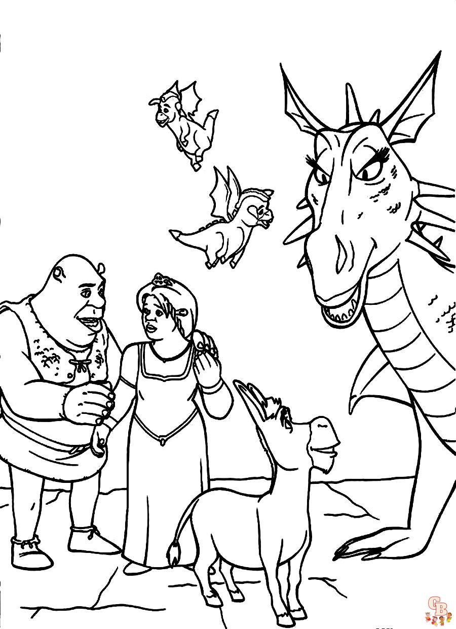 shrek coloring pages 2