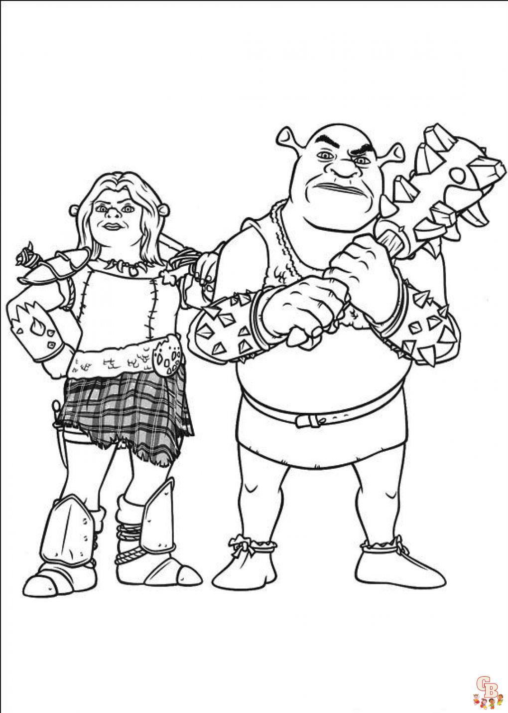 shrek coloring pages 7