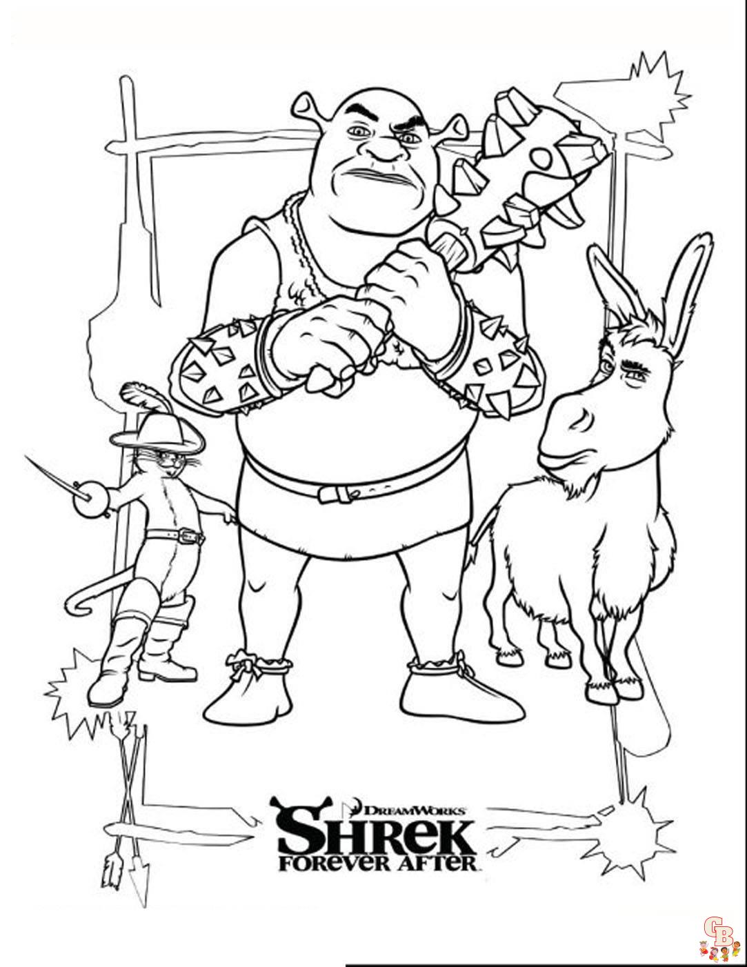 shrek coloring pages 8