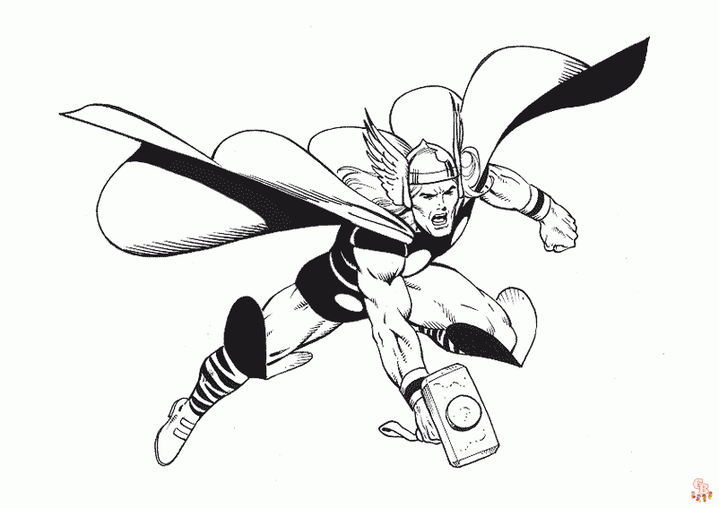 thor coloring page 1