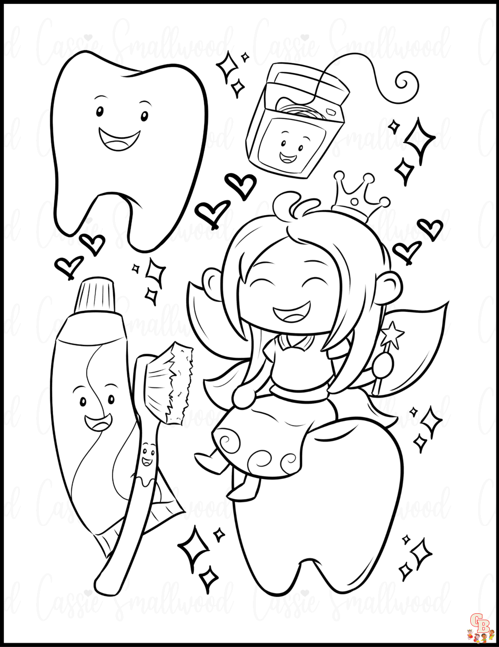 tooth fairy coloring pages 3