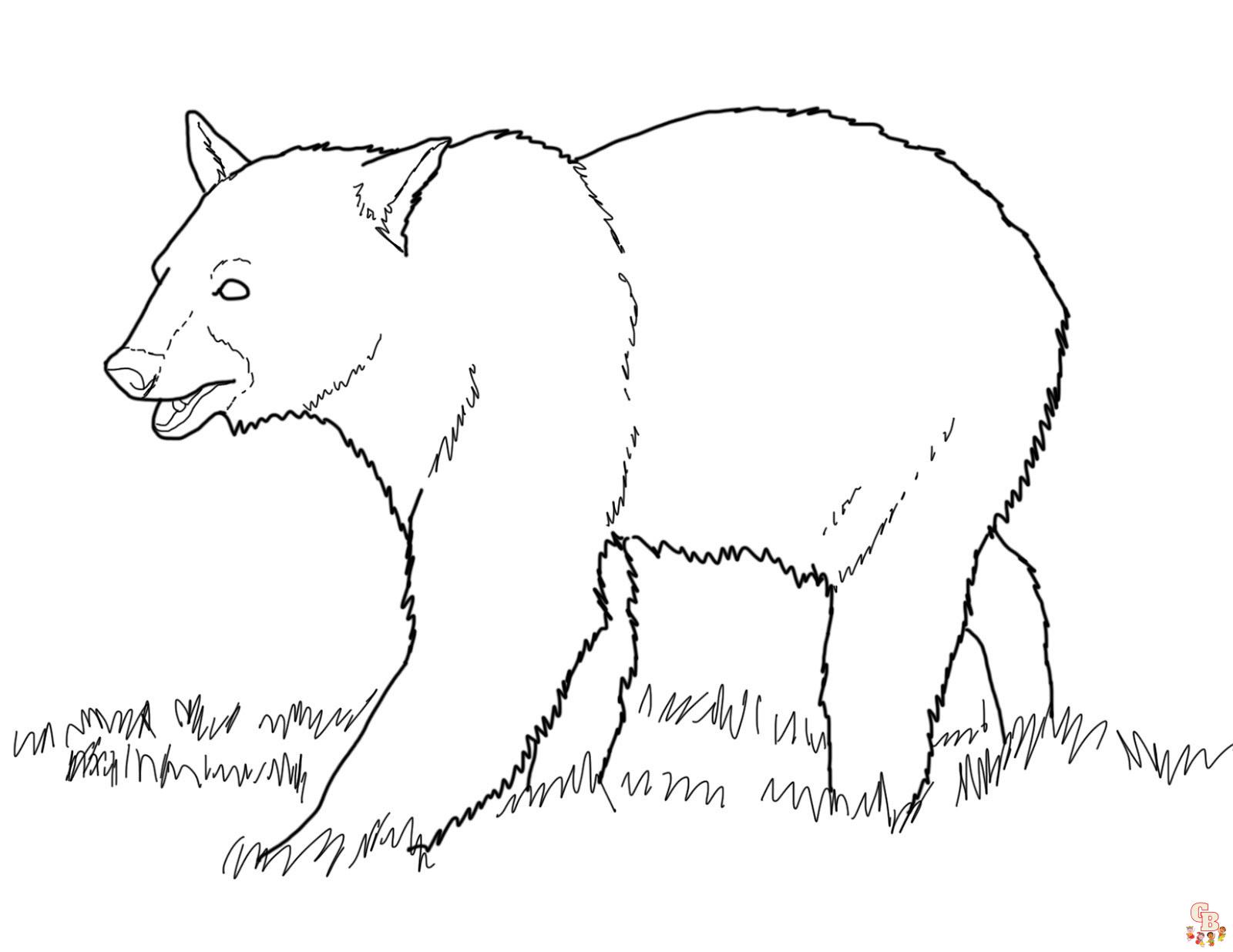 Alpine Bear Coloring Pages 6