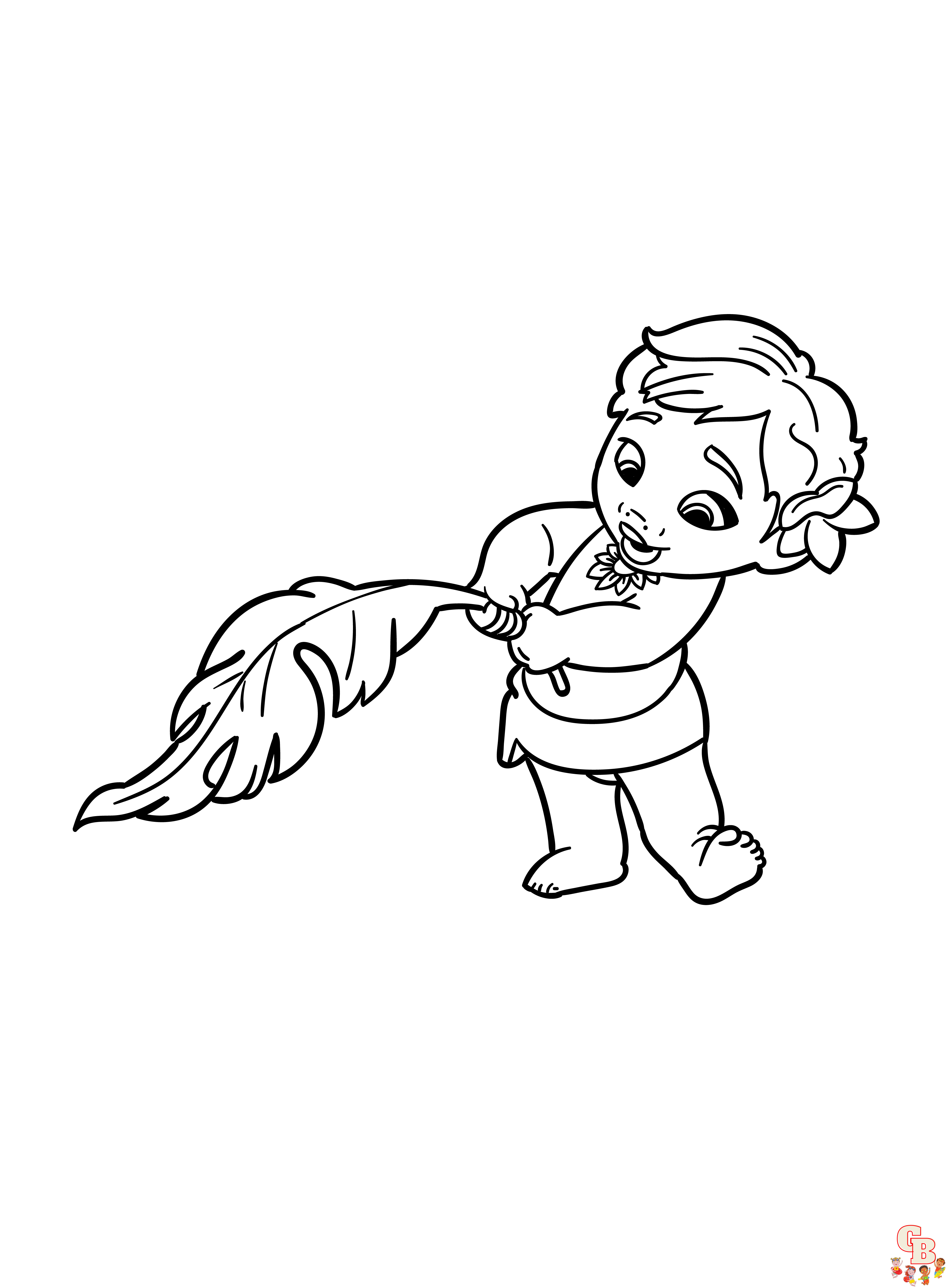 Baby Moana Coloring Pages 2