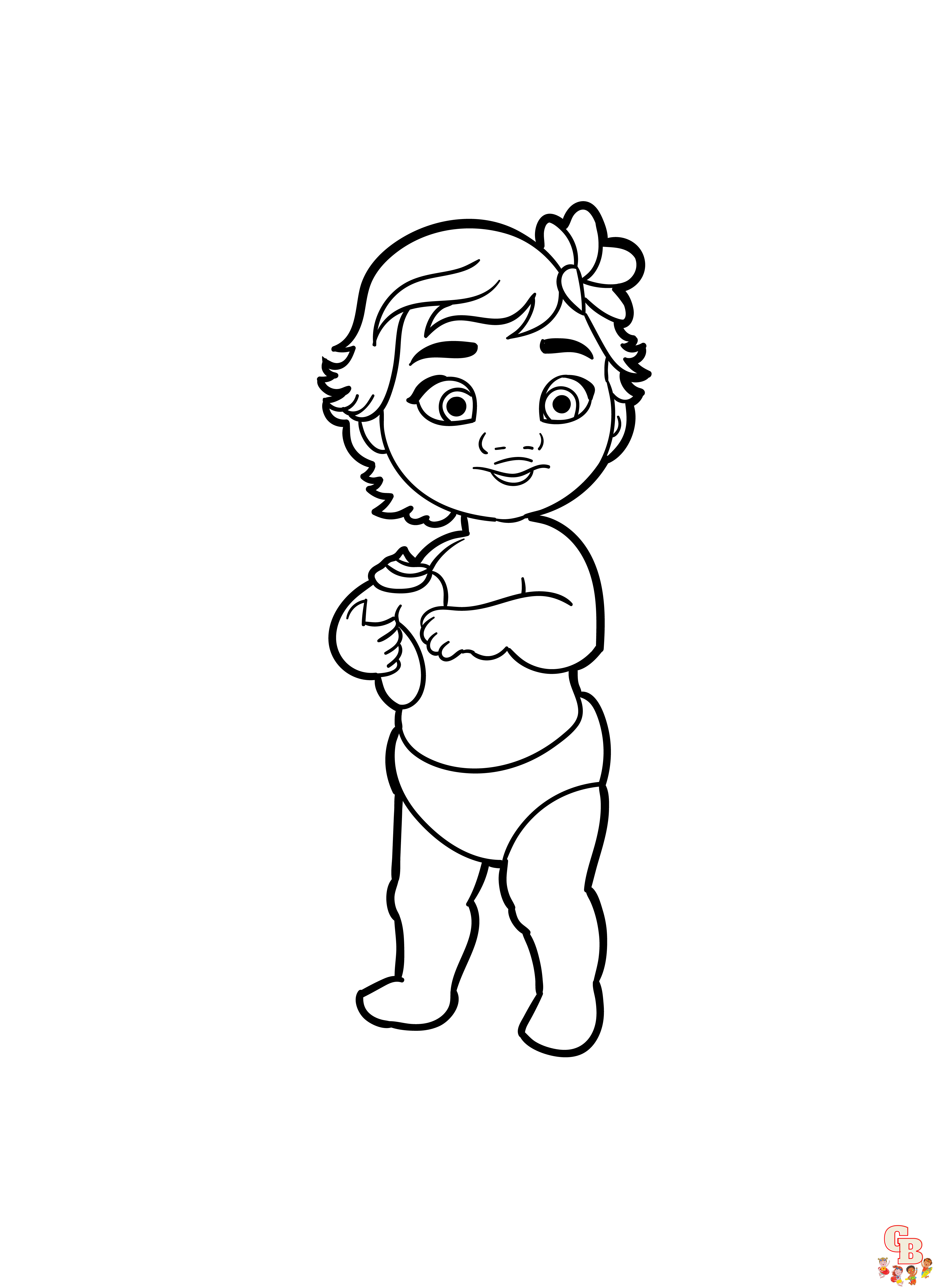 Baby Moana Coloring Pages 3