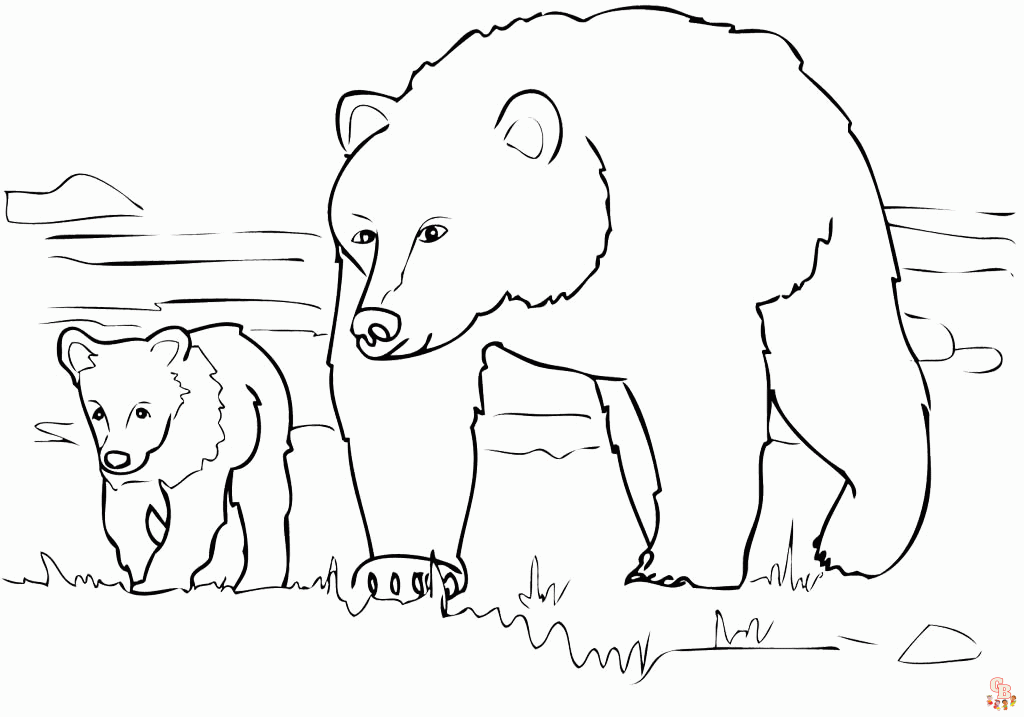 Brown Bear Coloring Pages 1