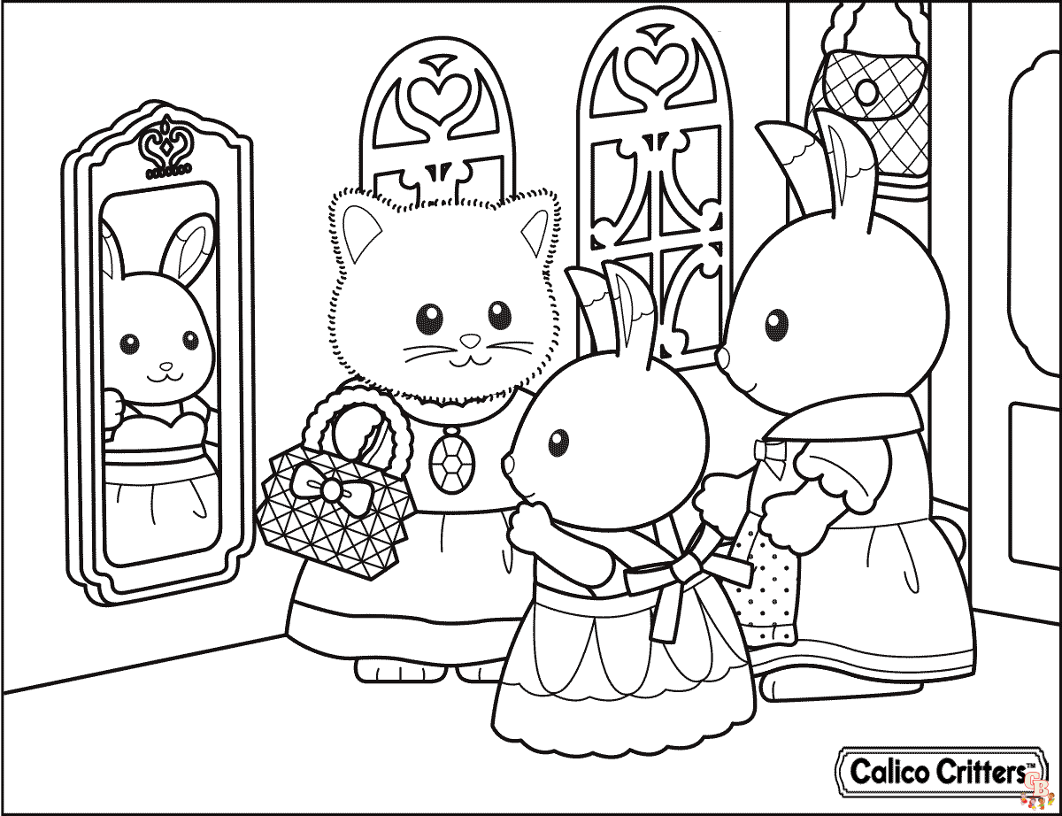 Calico Critters Coloring Pages 5