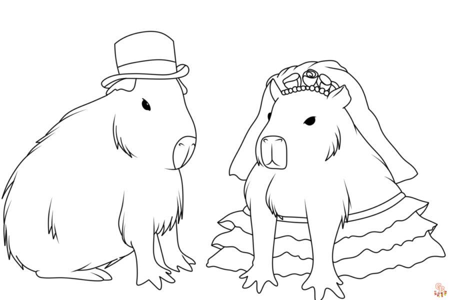 Capybara Coloring Pages 11