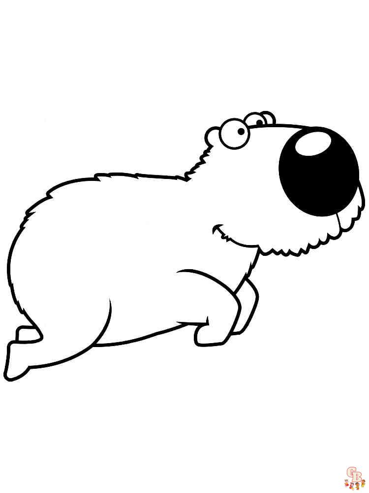 Capybara Coloring Pages 3