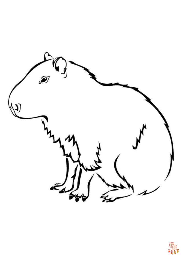 Capybara Coloring Pages 7