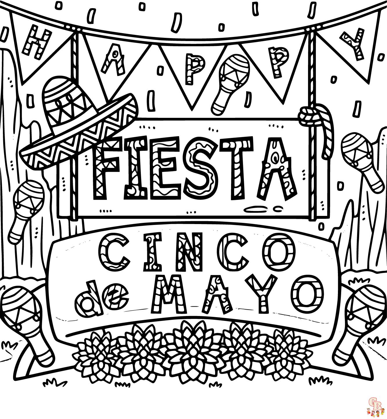 Cinco de Mayo coloring pages for kids