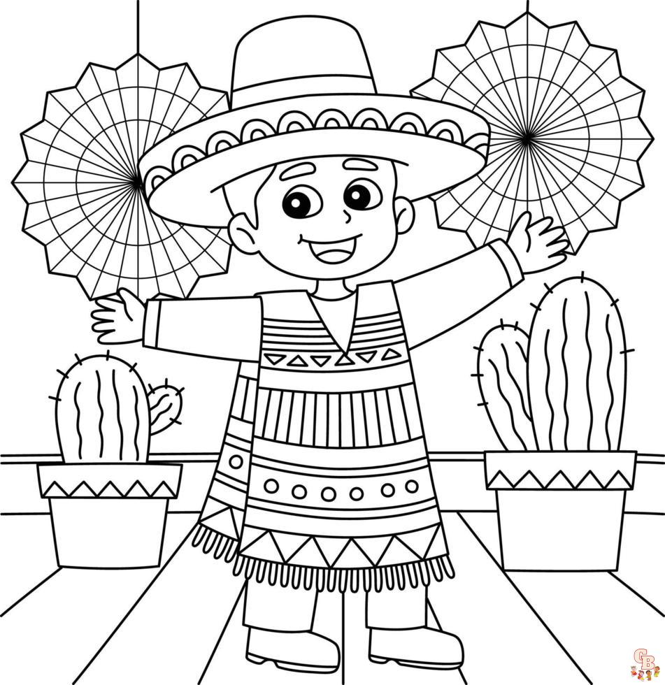 Cinco de Mayo coloring pages for preschoolers