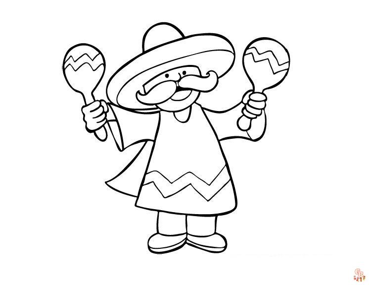 Cinco de Mayo coloring pages printable free