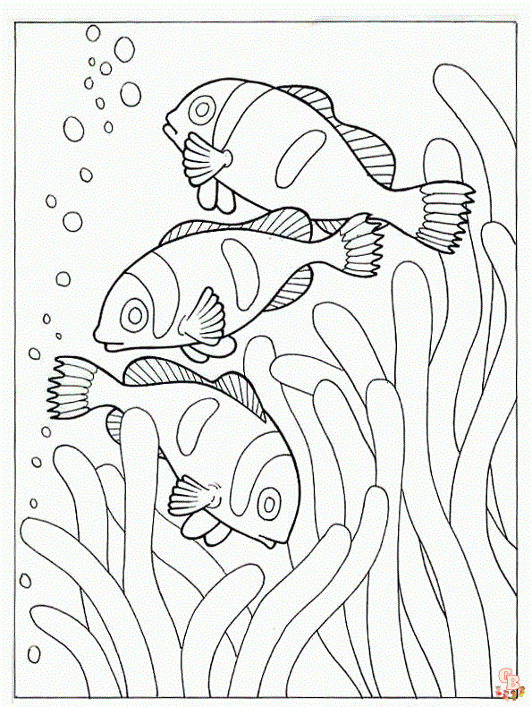 Clown Fish Coloring Pages 1