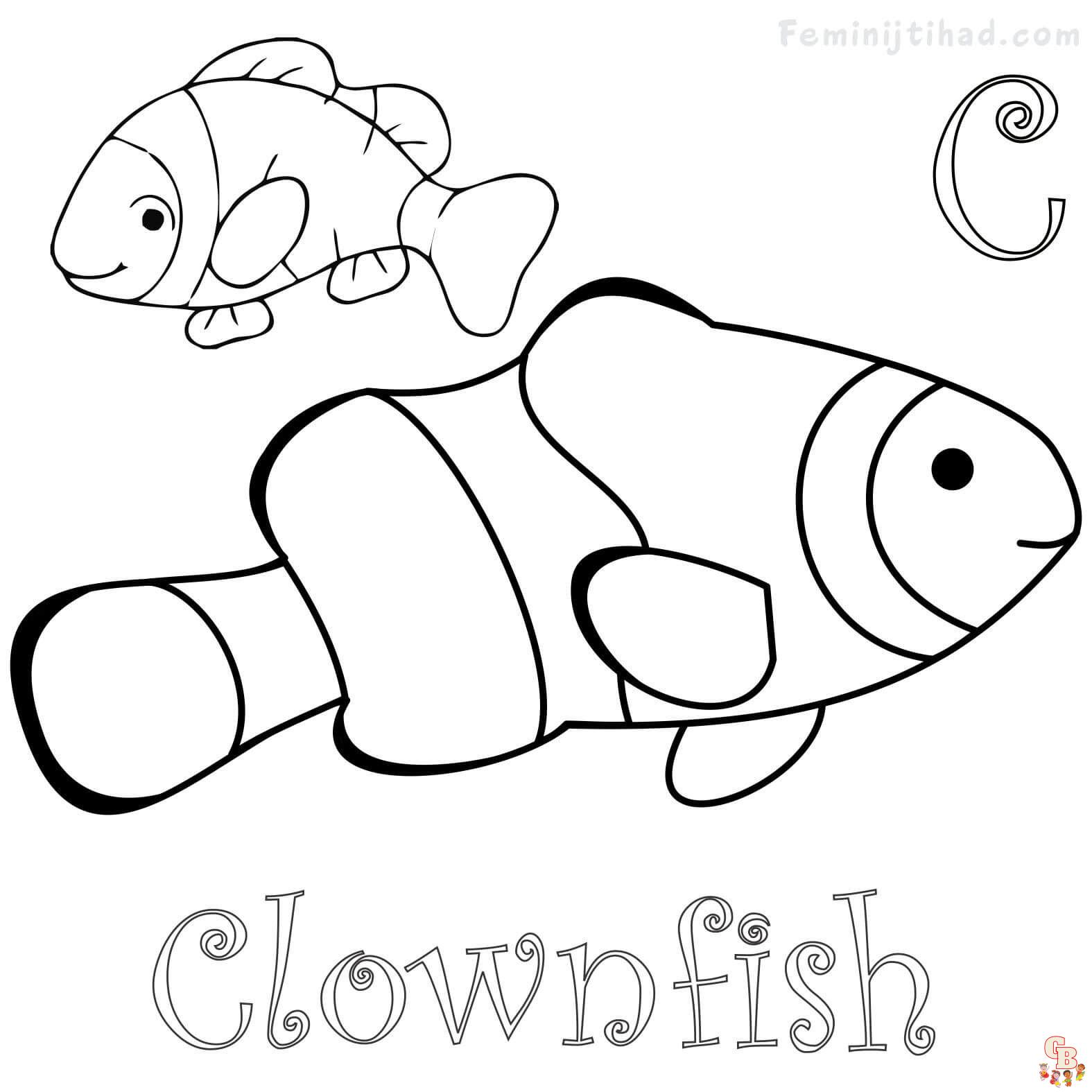 Clown Fish Coloring Pages 1