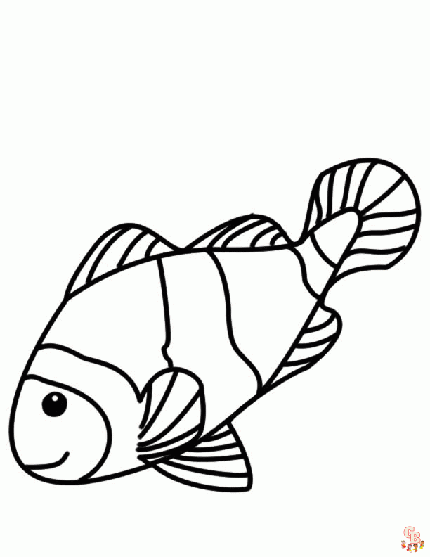 Clown Fish Coloring Pages 3