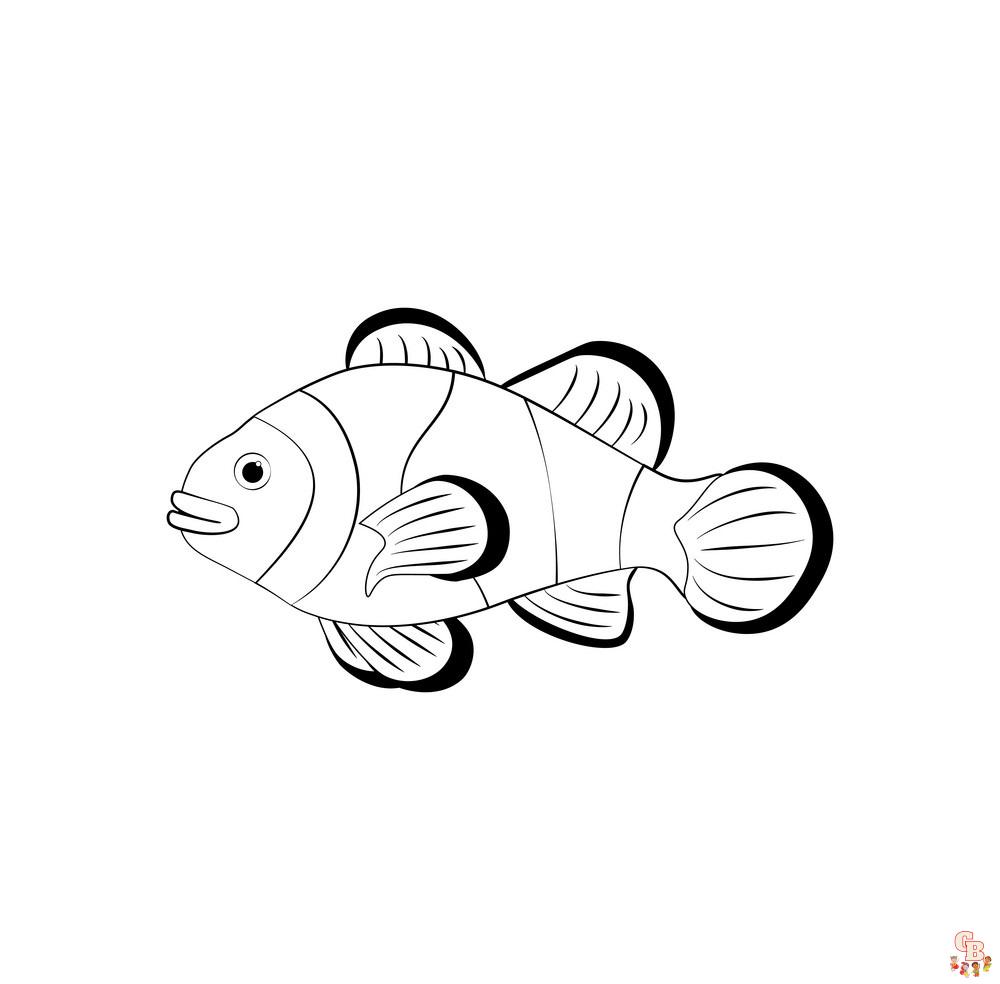 Clown Fish Coloring Pages 3