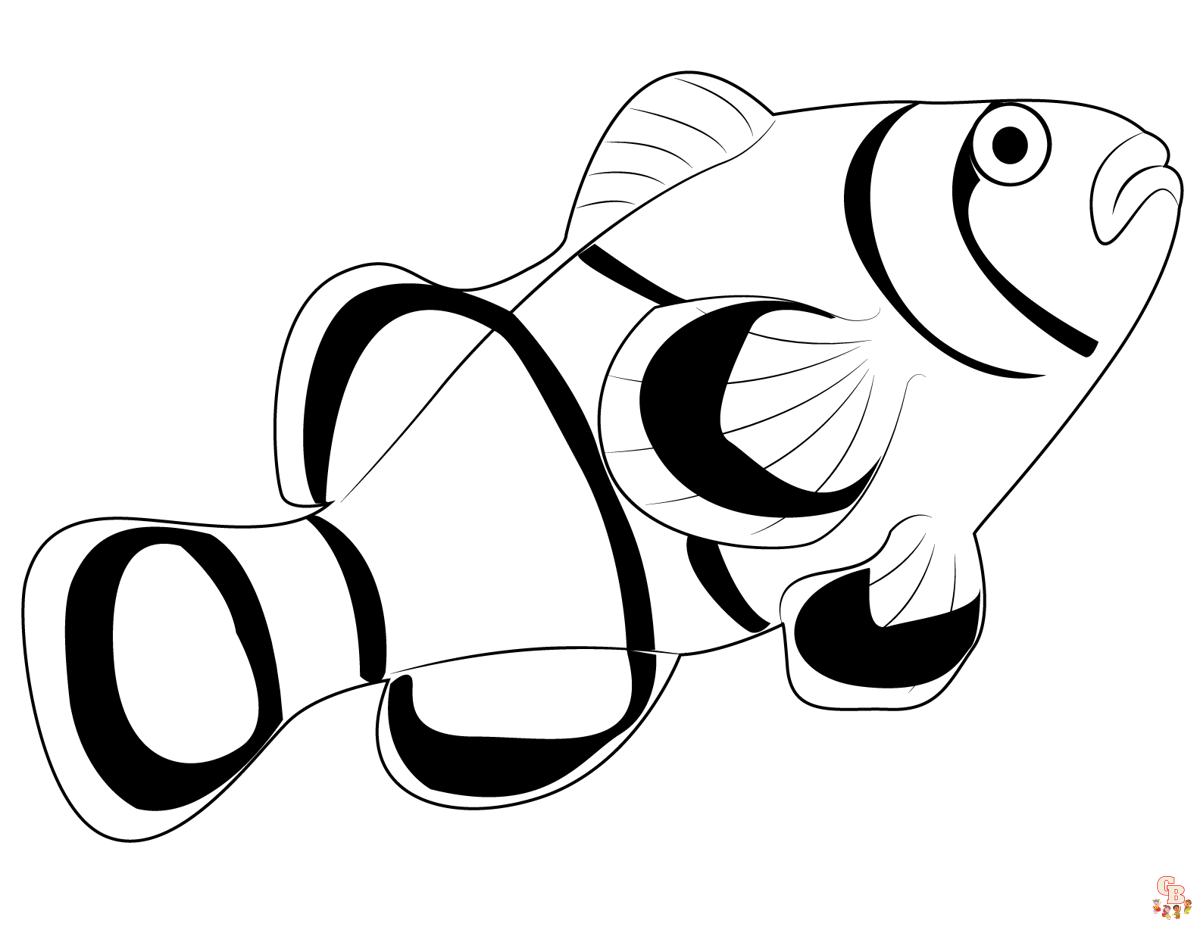 Clown Fish Coloring Pages 3