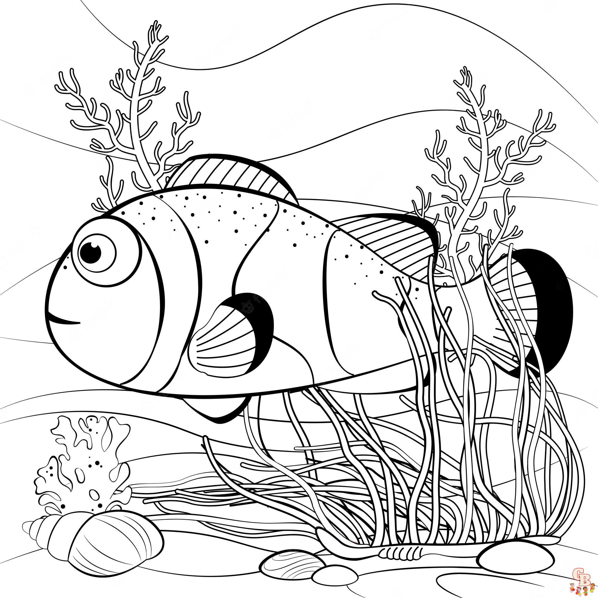 Clown Fish Coloring Pages 7