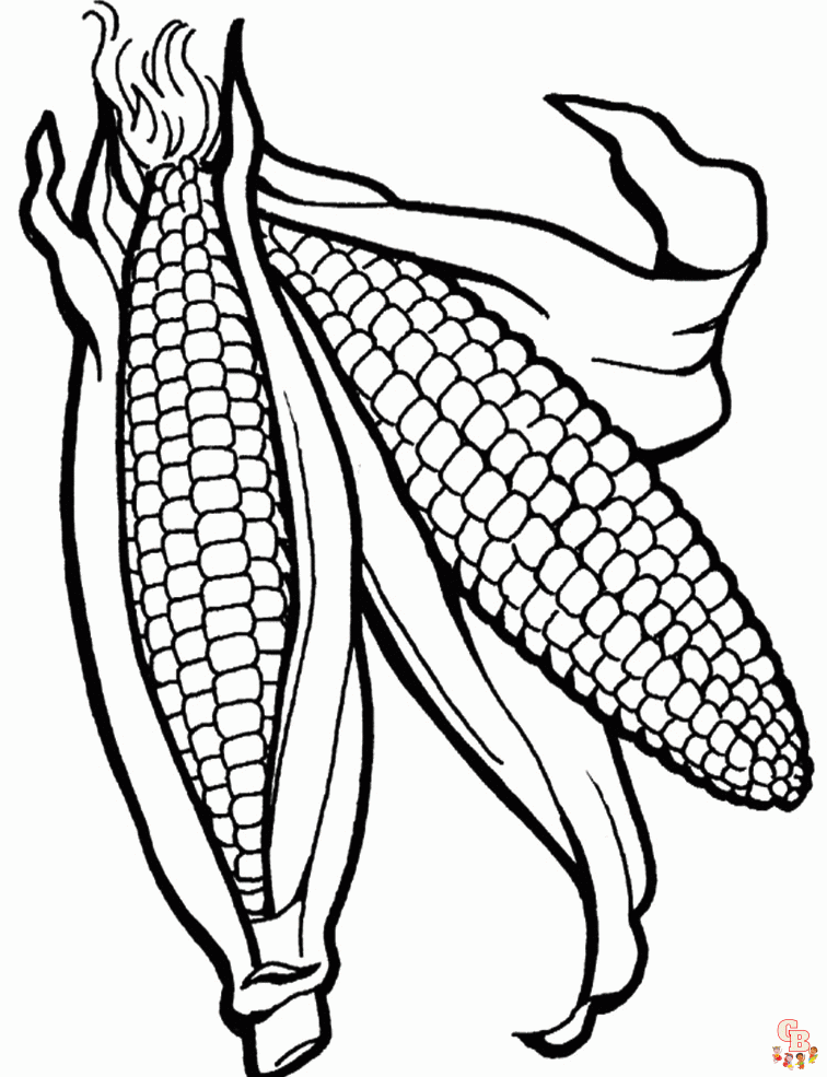 Corn Coloring Pages 1