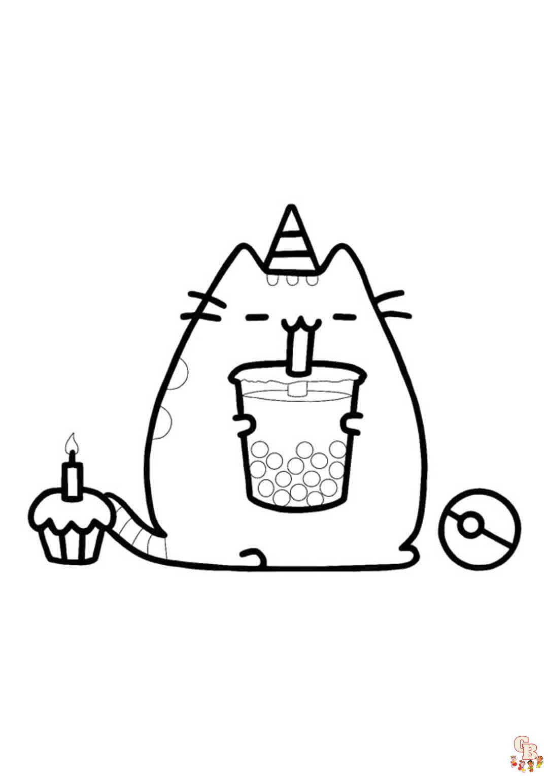 Cute Boba Tea Coloring Pages 10