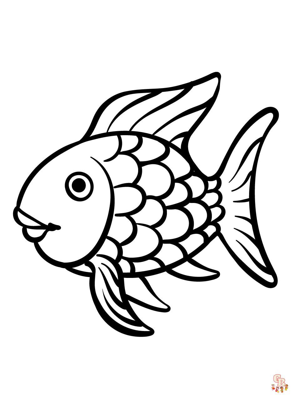 Cute Fish Coloring Pages 1