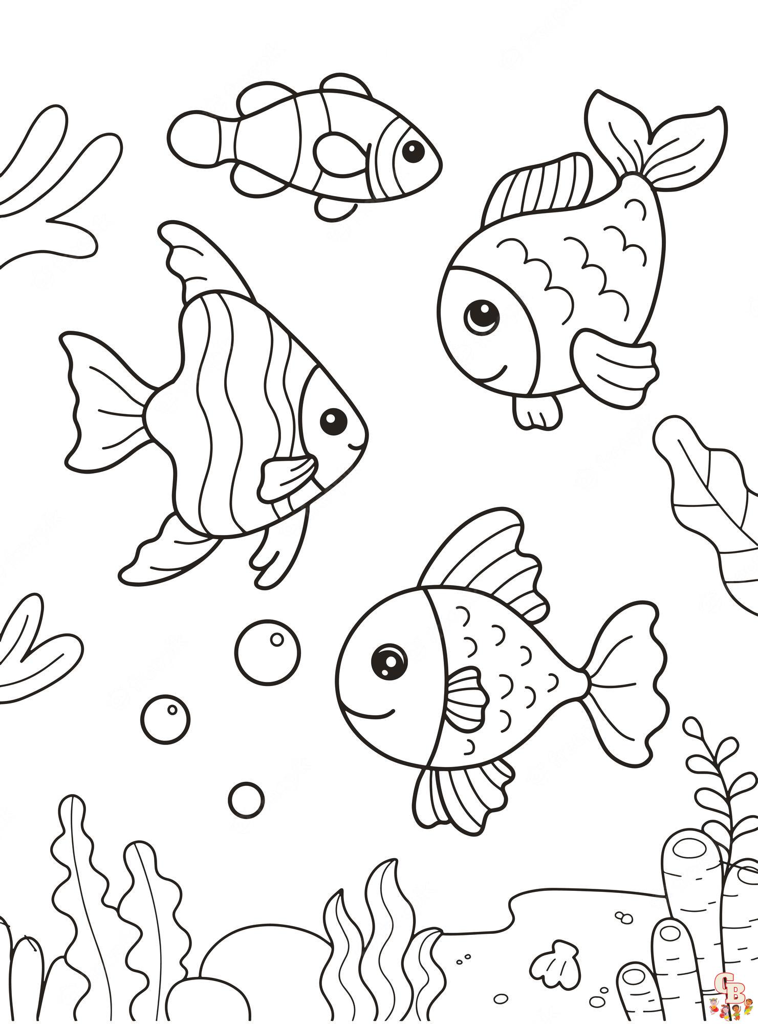 Cute Fish Coloring Pages 10