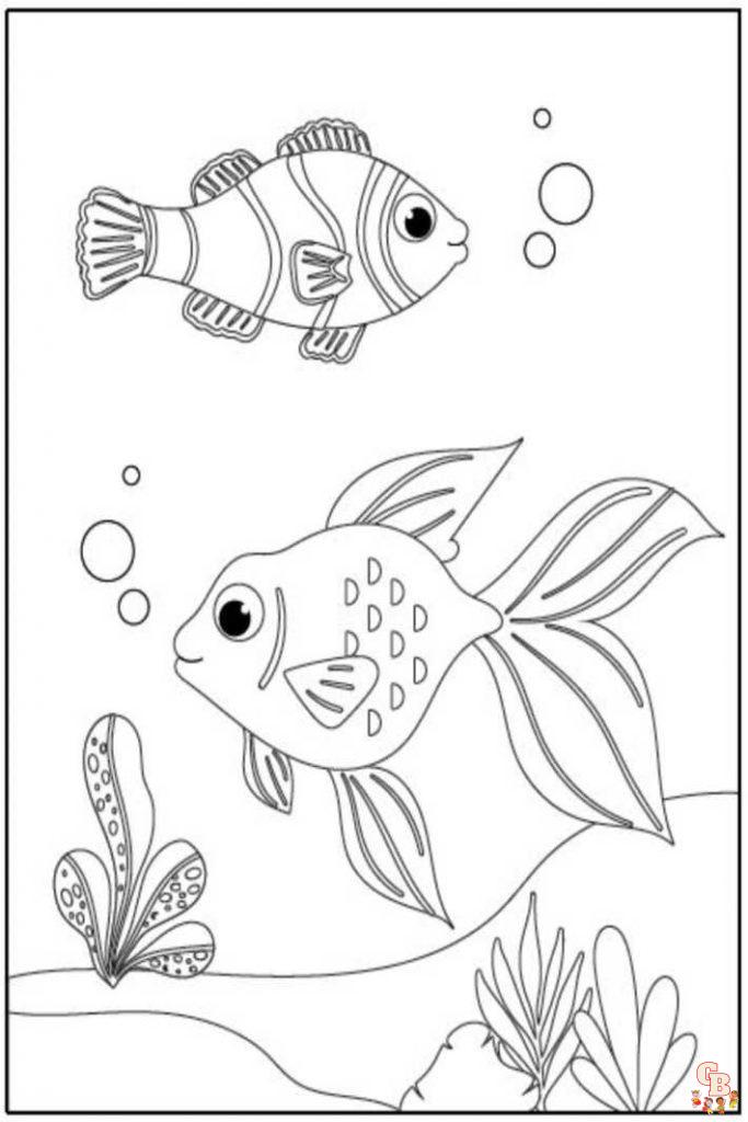 Cute Fish Coloring Pages 11