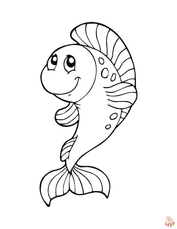 Cute Fish Coloring Pages 12