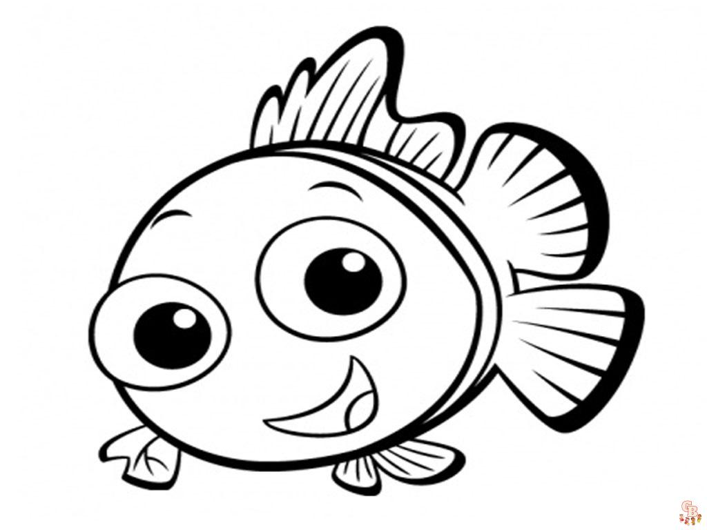 Cute Fish Coloring Pages 15