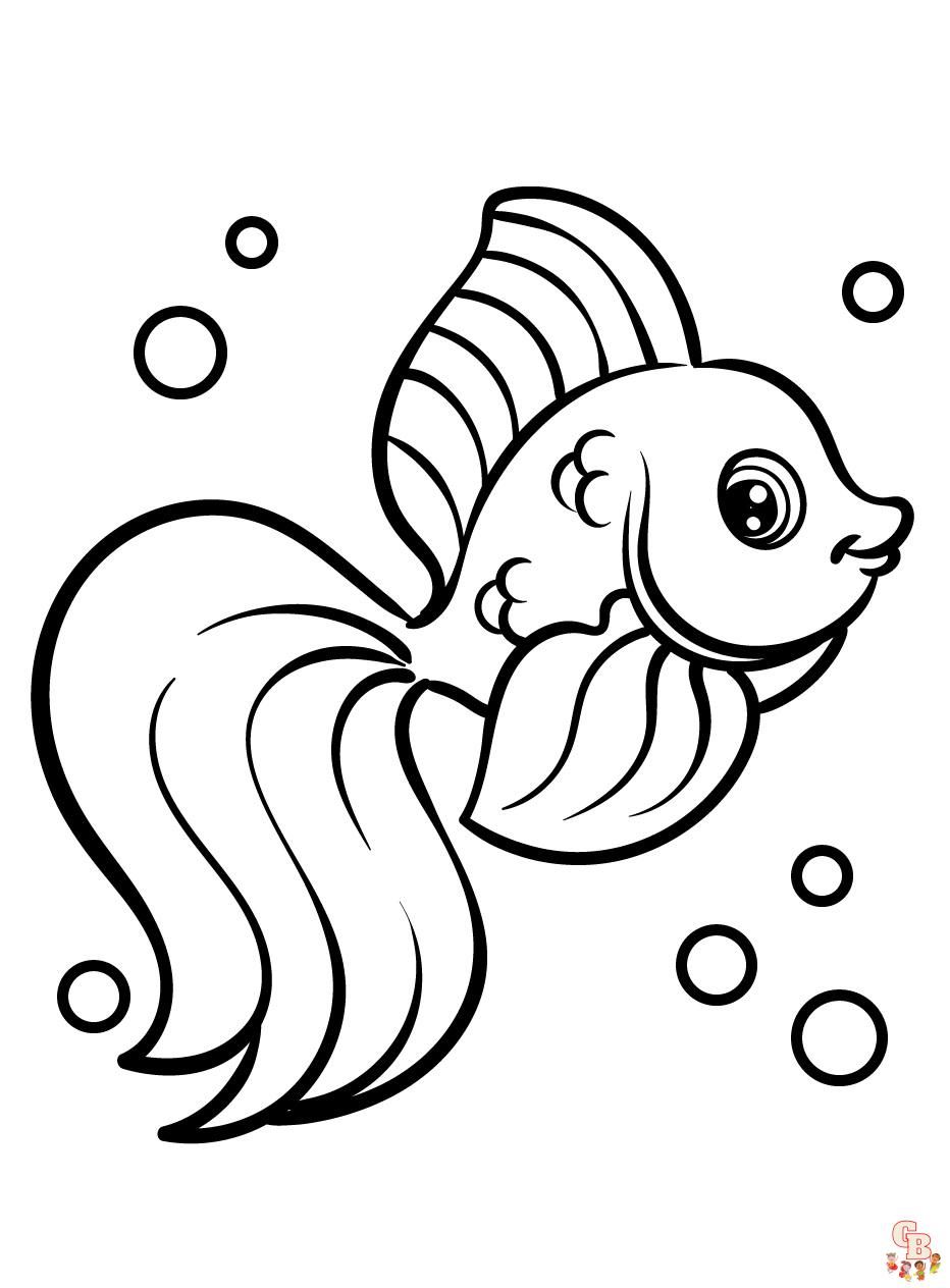 Cute Fish Coloring Pages 2