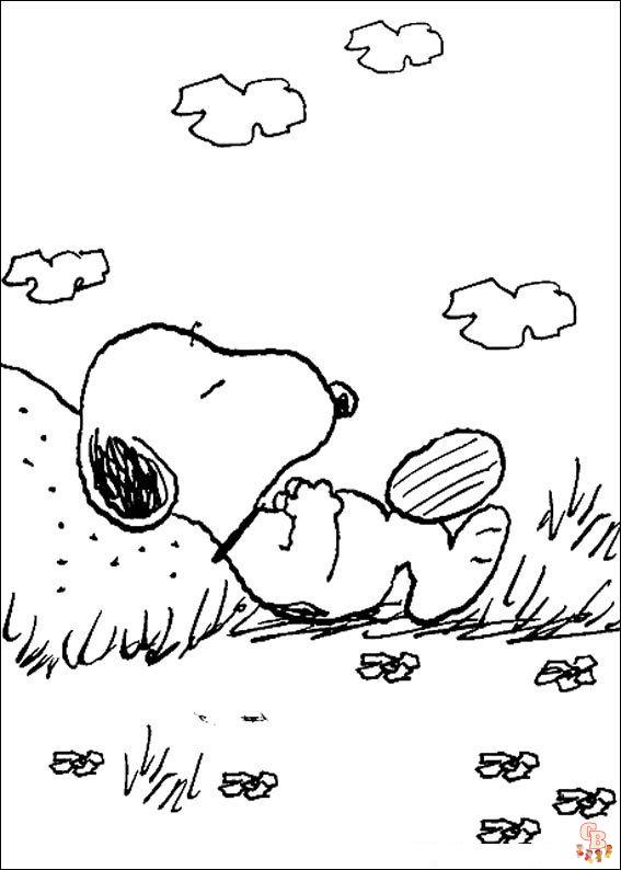 Cute Snoopy Coloring Pages 1