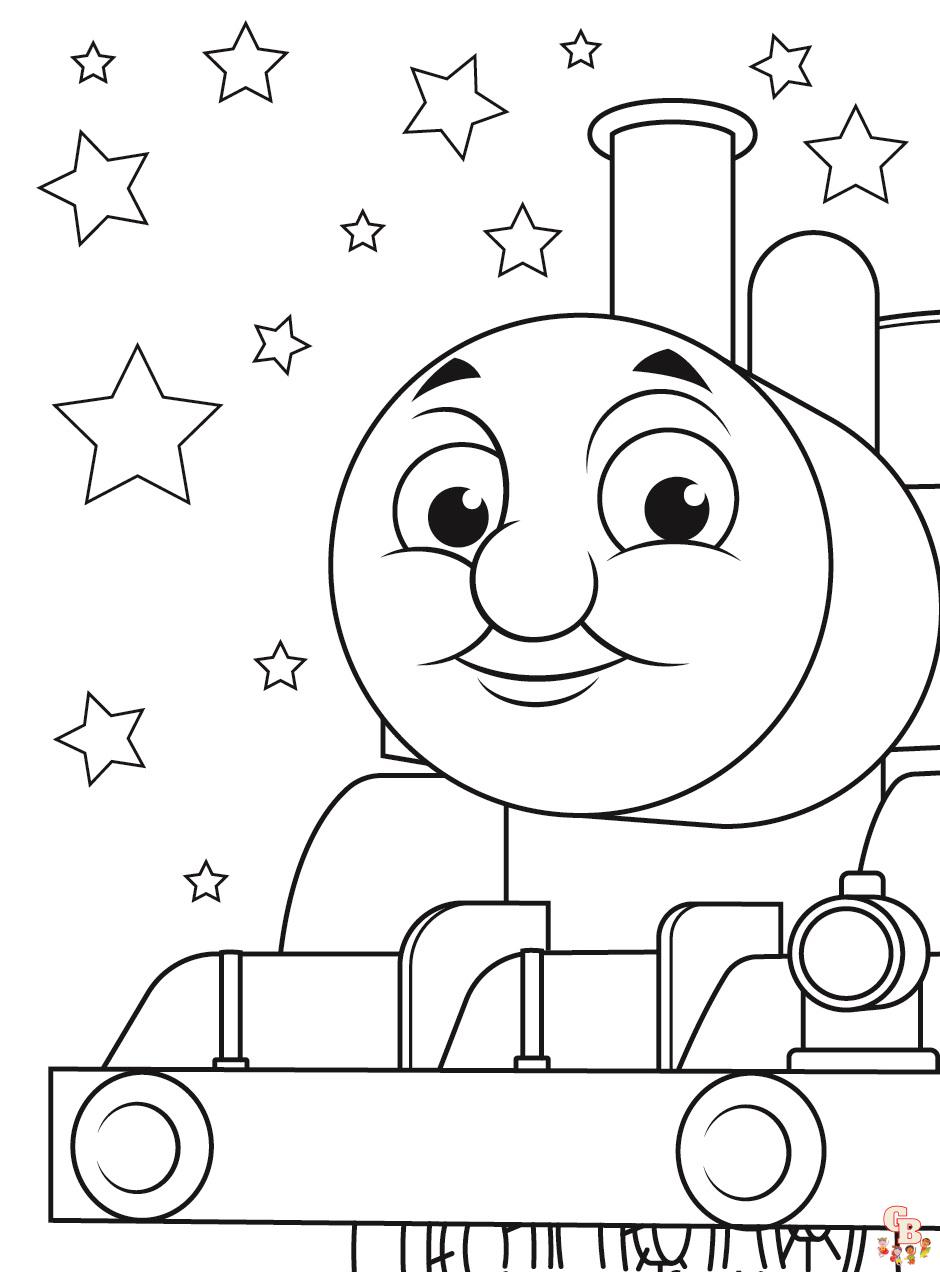 Cute Train coloring pages free