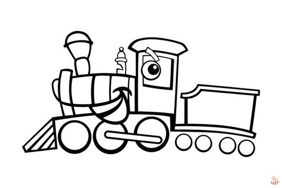 Cute Train coloring pages printable 1