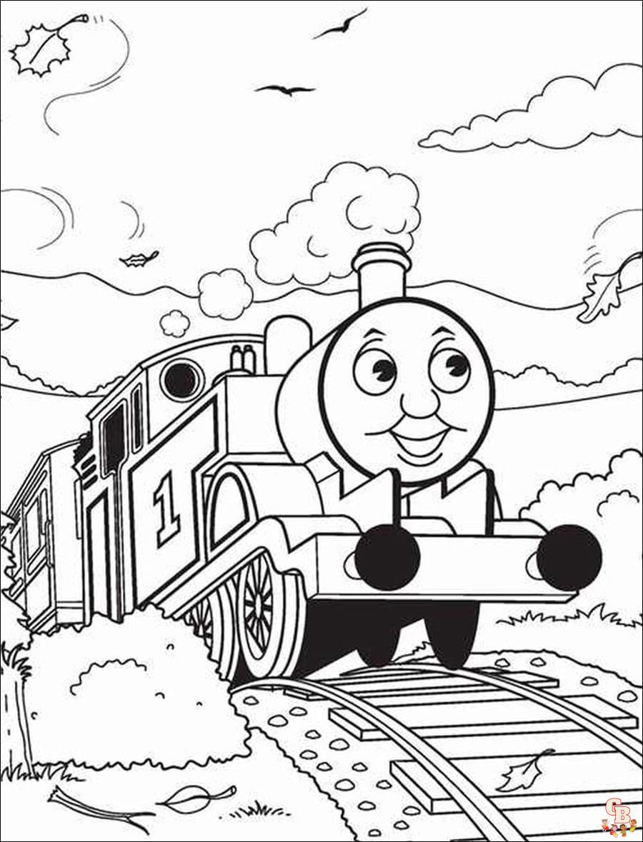 Cute Train coloring pages printable 2