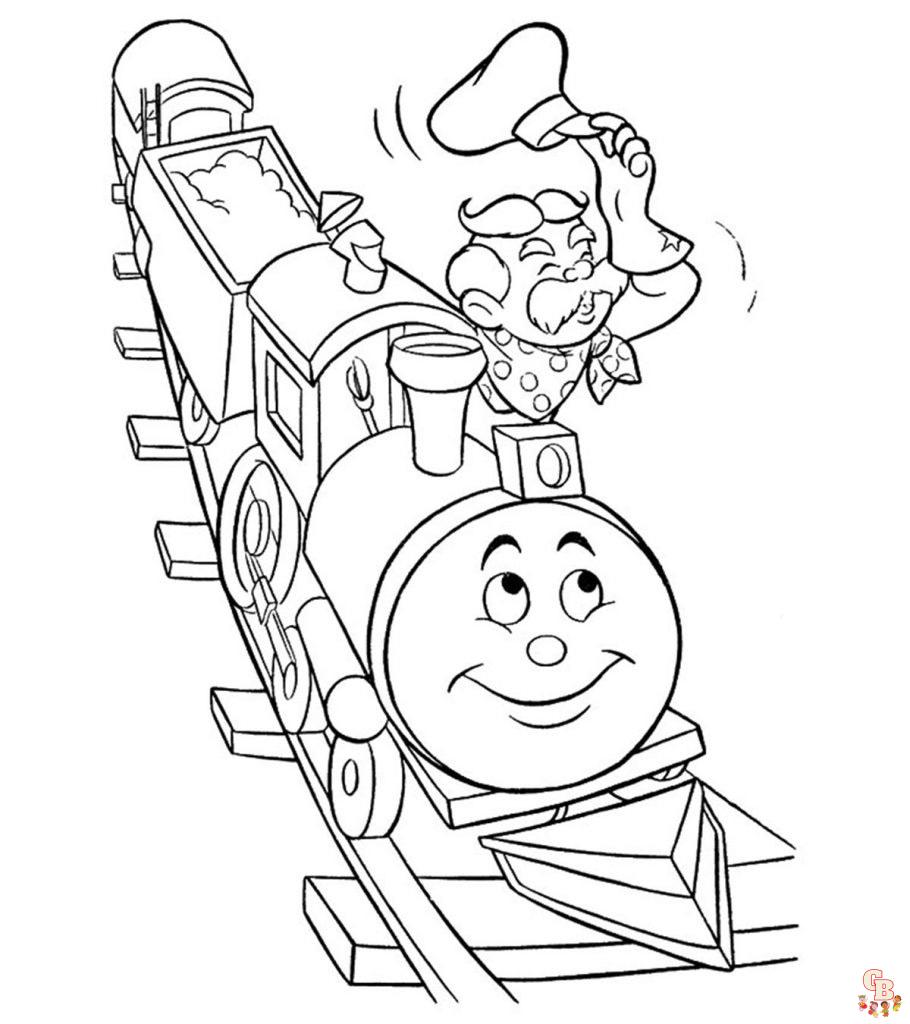 Cute Train coloring pages printable free