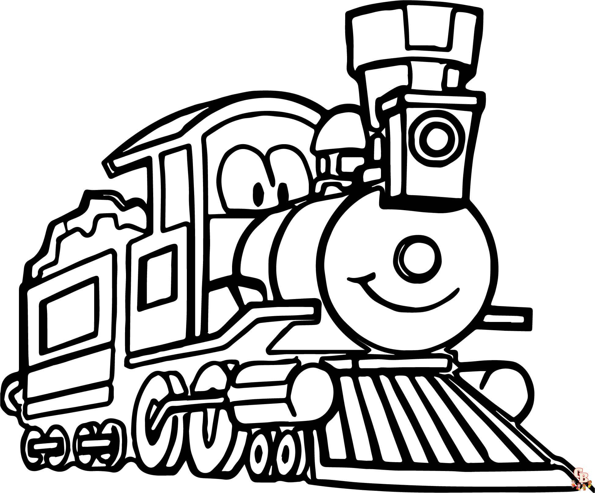 Cute Train coloring pages