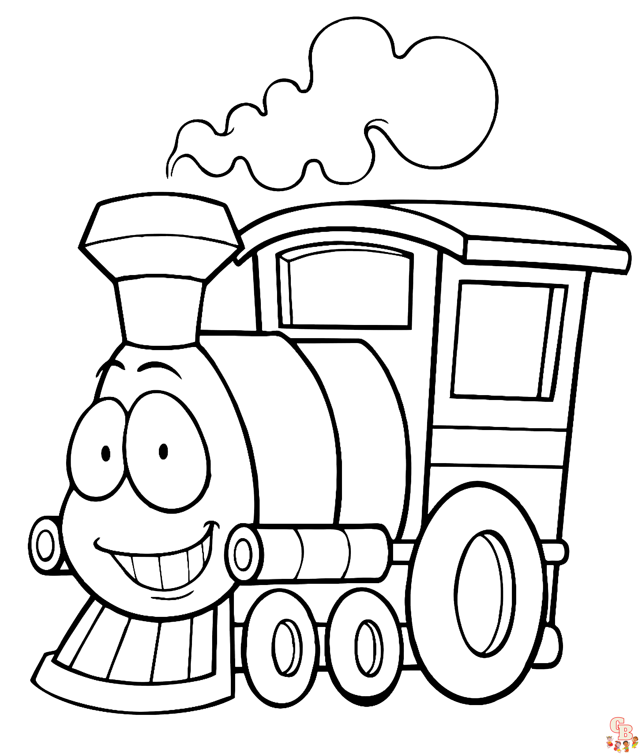 Cute Train coloring pages