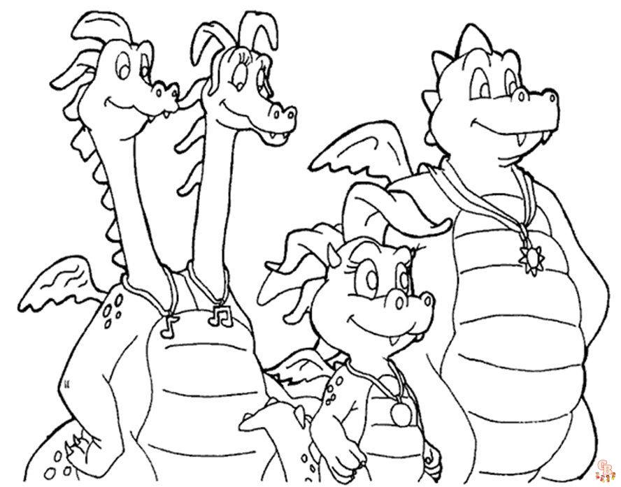 Dragon Tales Coloring Pages 1