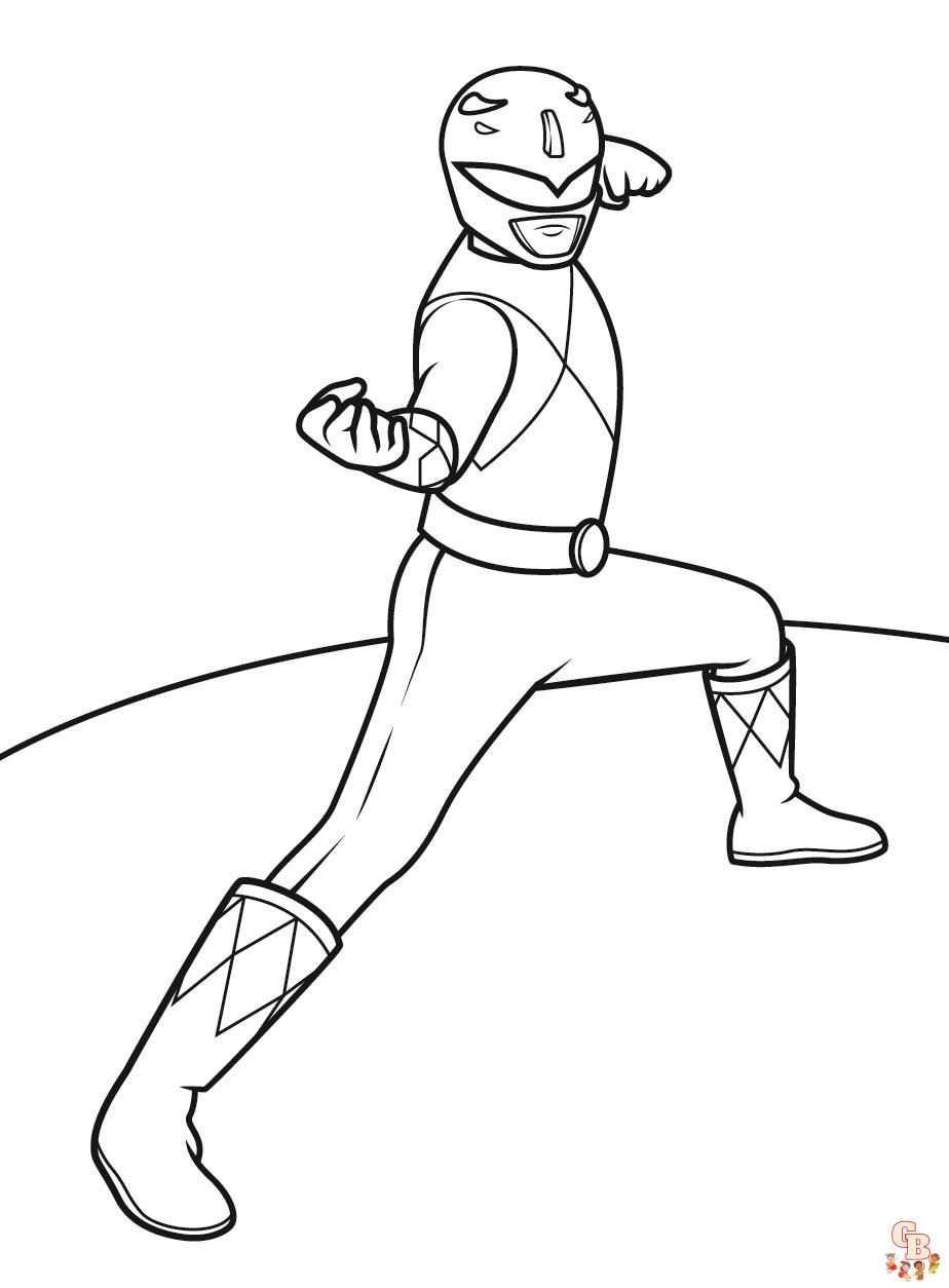 Easy Power Ranger Coloring Pages 2