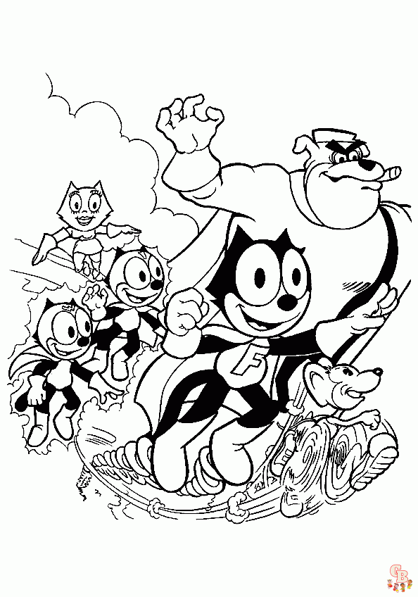 Felix The Cat Coloring Pages 3