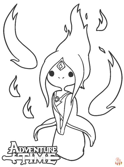 Flame Princess Coloring Pages 1