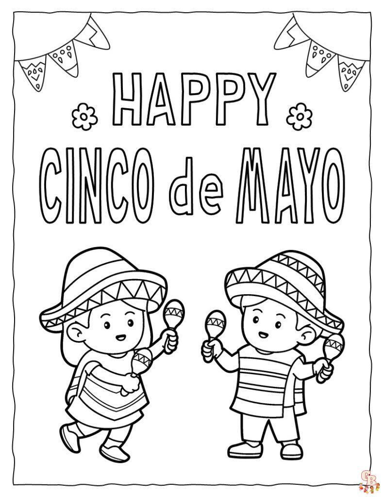 Free Cinco de Mayo coloring pages for kids