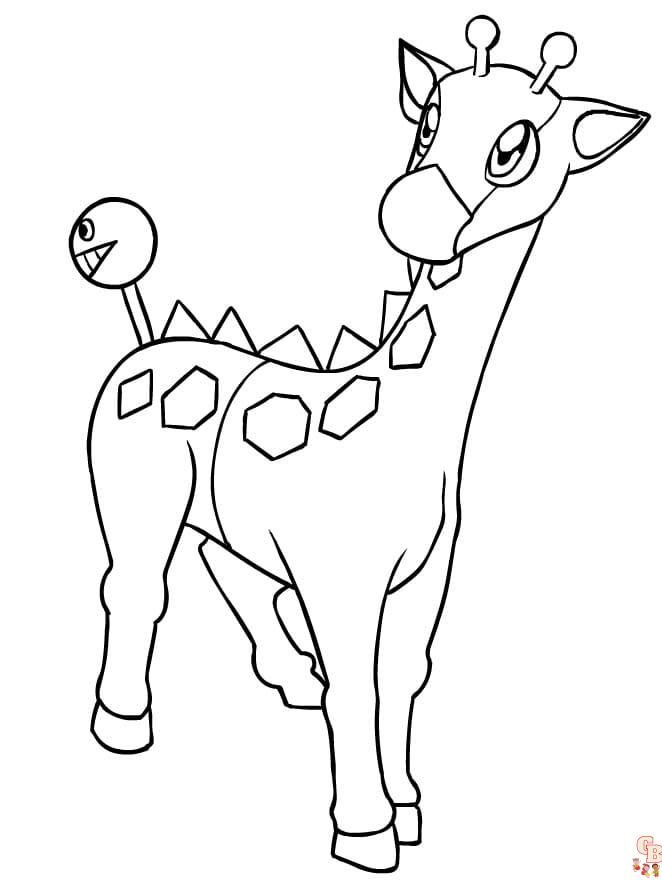 Girafarig Coloring Pages 4