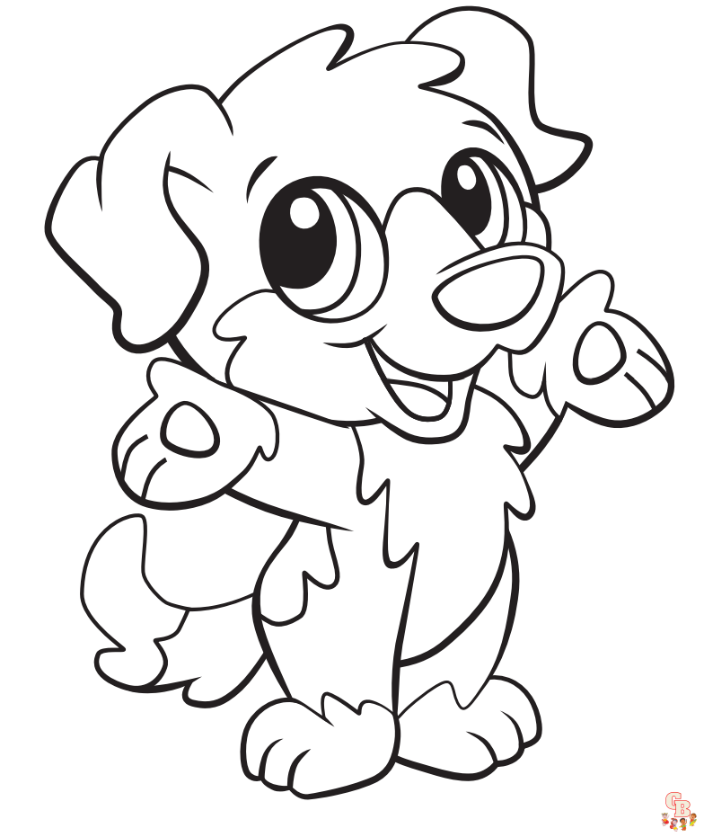 Happy Baby Dog Coloring Pages 1