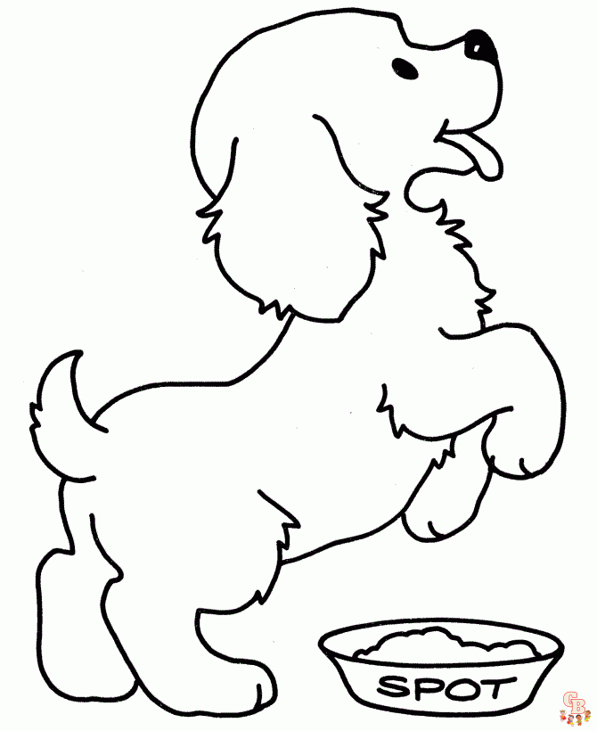 Happy Baby Dog Coloring Pages 2