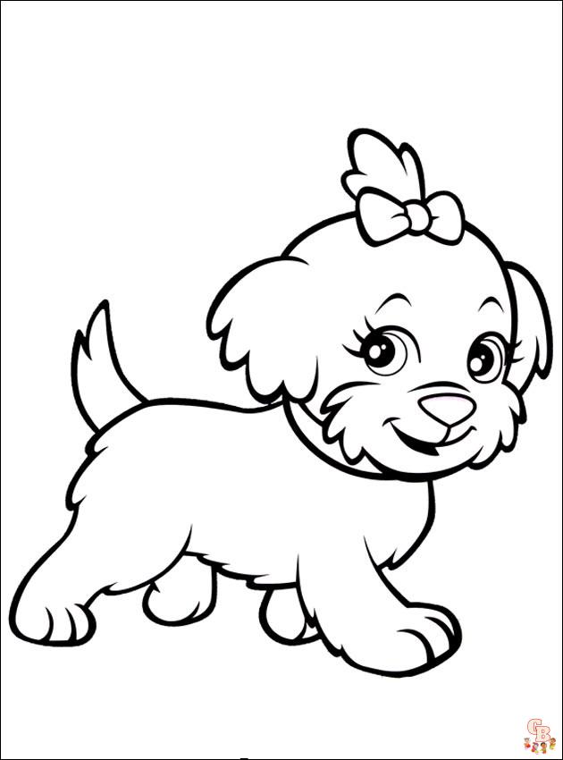 Happy Baby Dog Coloring Pages 2