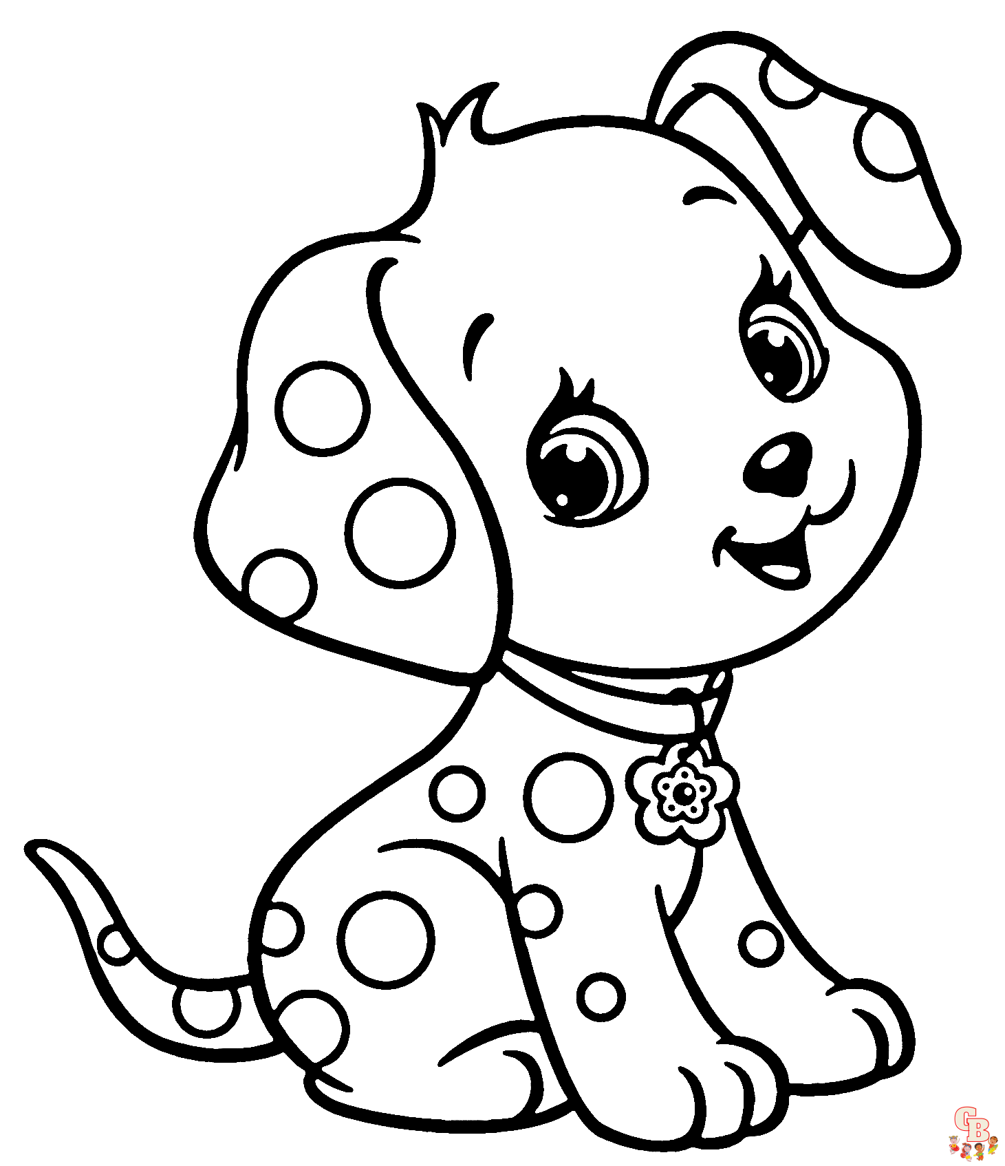 Happy Baby Dog Coloring Pages 2